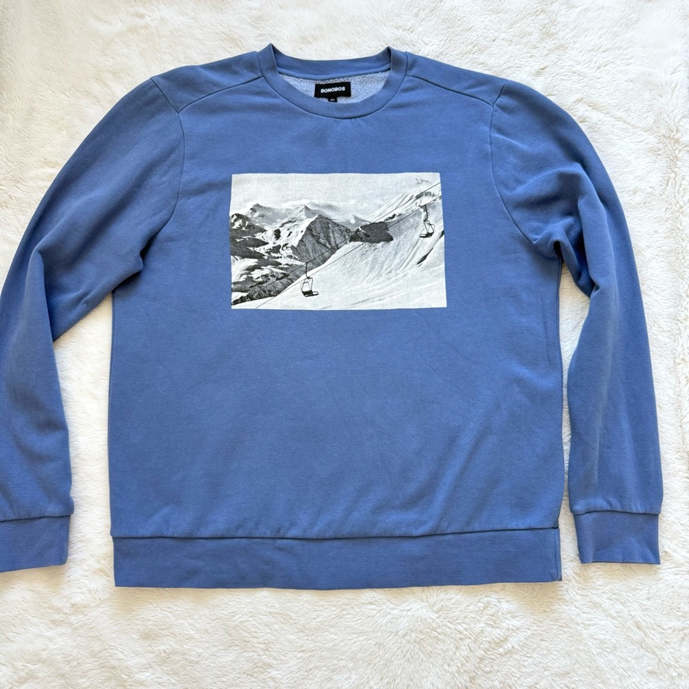 BONOBOS men blue sweatshirt size L